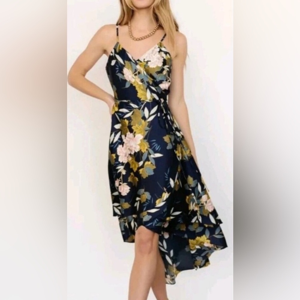 🆕 Baltic Born Silky Floral Wrap Dress